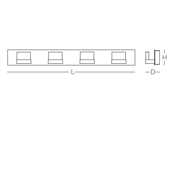 Arlo LED 4-Light Vanity, Height: 4