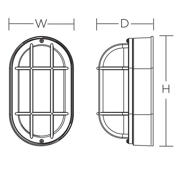 Cape LED Outdoor Sconce, Length: 5