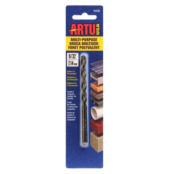 Hammer Drill Bit, Round, 9/32 x 2-5/8 in