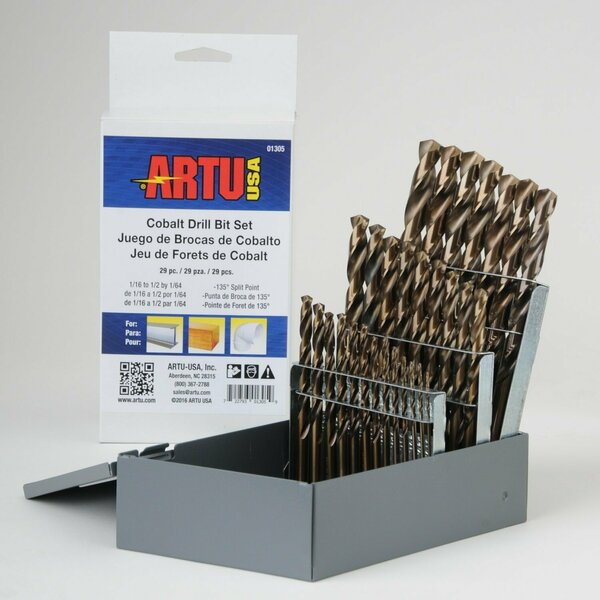29pc. Cobalt 135 Degrees Drill Bit Set