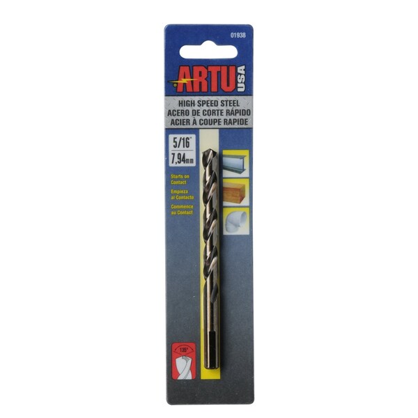 Drill Bit, Steel, High Speed, 5/16
