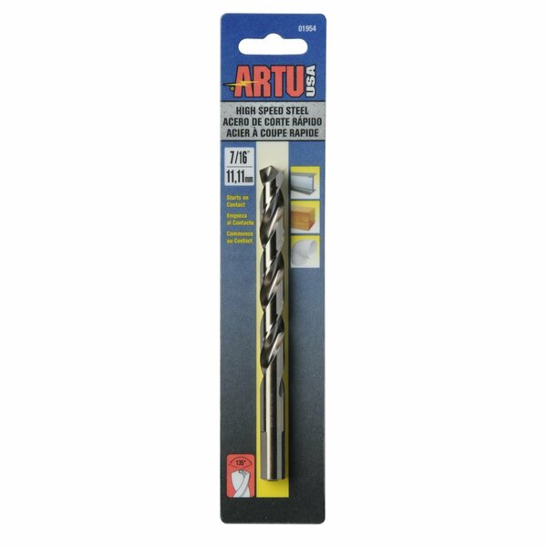 Drill Bit, Steel, High Speed, 7/16