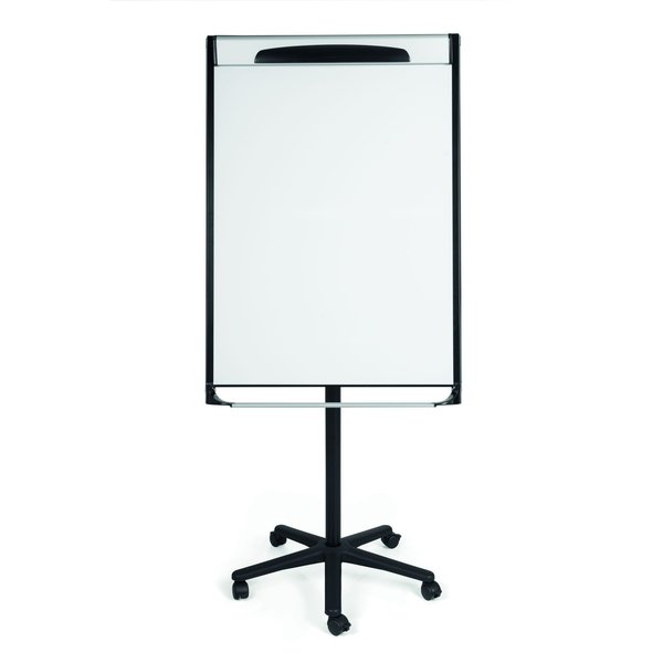 Dry Erase Mobile Easel, Black/Silver