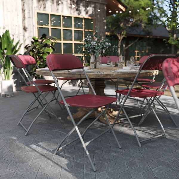 Hercules Series Plastic Folding Chair Red - 10 Pack 650LB Weight Capacity Comfortable Event Chair-Lightweight Folding Chair