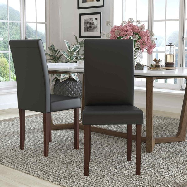 Greenwich Series Brown Leather Parsons Chair