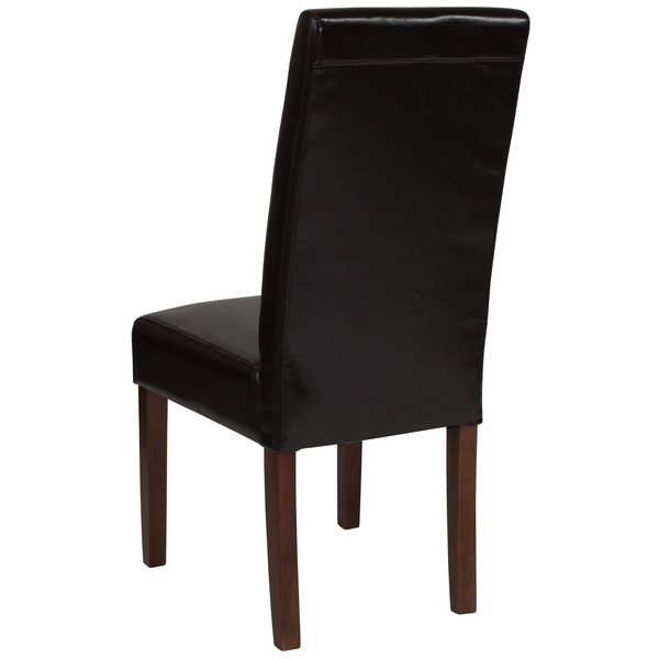 Greenwich Series Brown Leather Parsons Chair