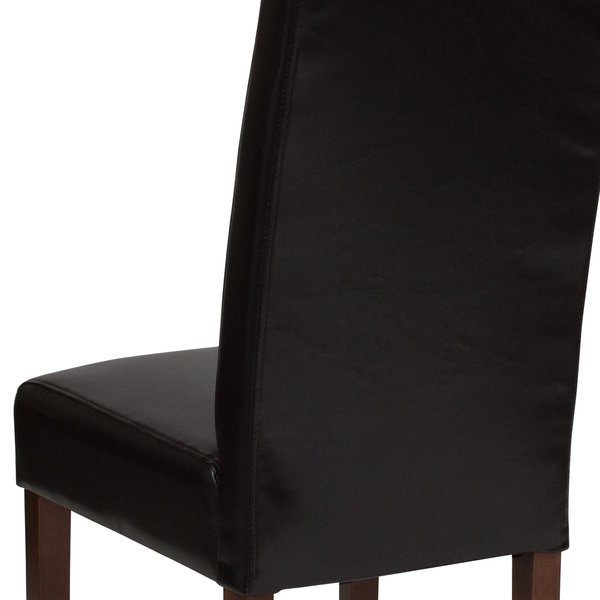 Greenwich Series Brown Leather Parsons Chair