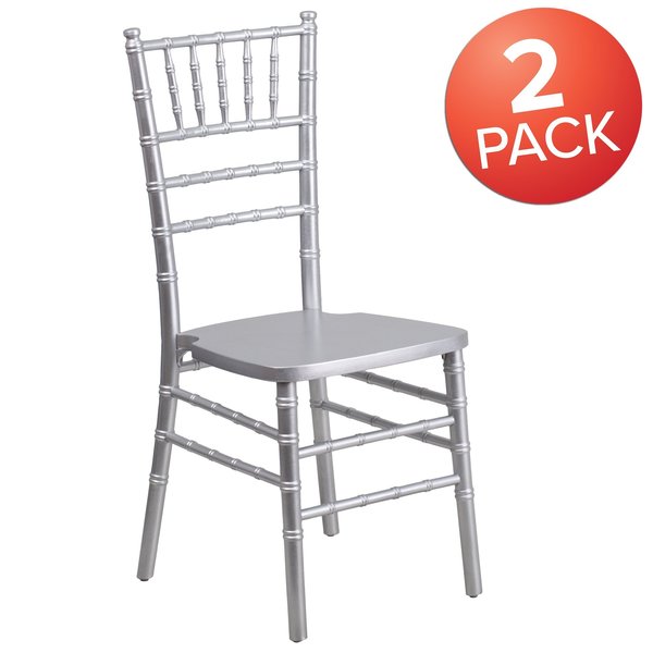 HERCULES Series Silver Wood Chiavari Chair