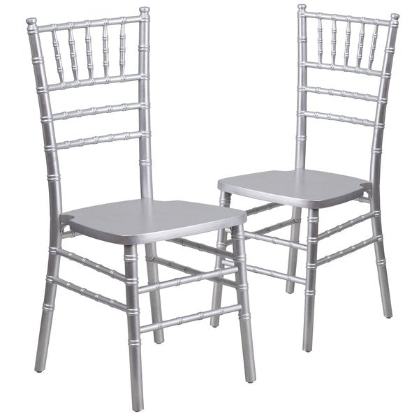 HERCULES Series Silver Wood Chiavari Chair