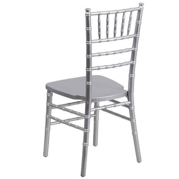 HERCULES Series Silver Wood Chiavari Chair
