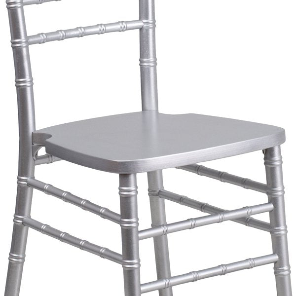 HERCULES Series Silver Wood Chiavari Chair