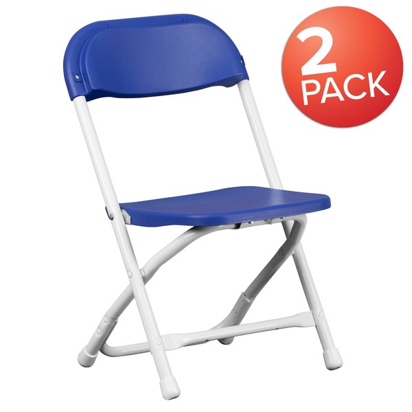 Kids Blue Plastic Folding Chair