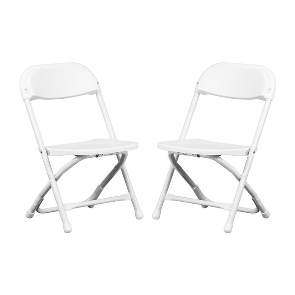 Kids White Plastic Folding Chair