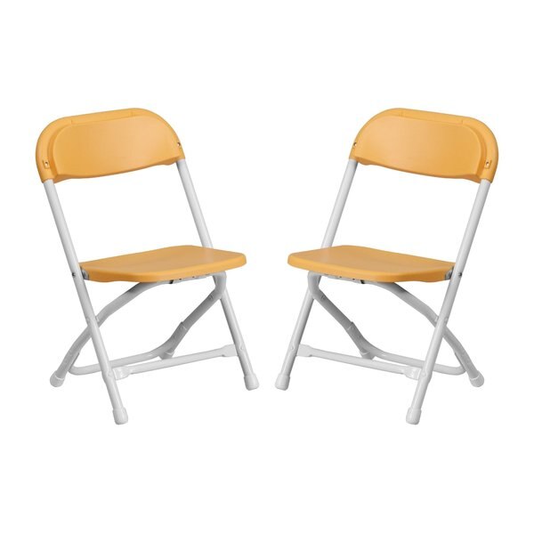 Kids Yellow Plastic Folding Chair