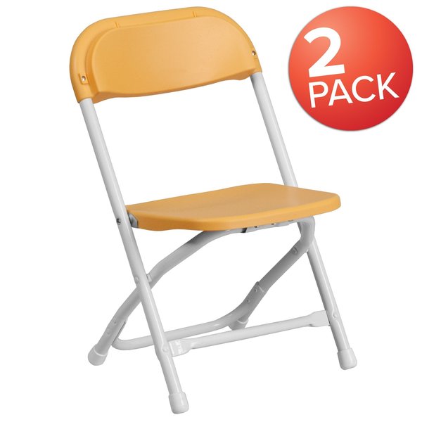 Kids Yellow Plastic Folding Chair