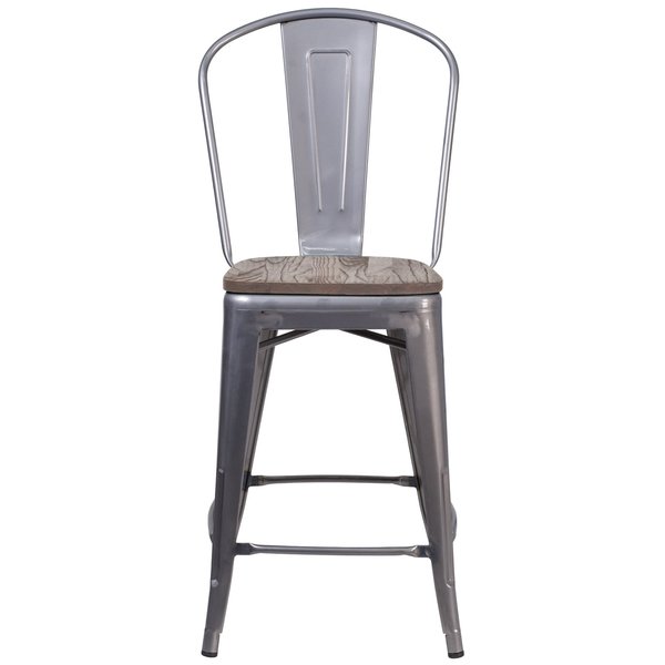 Clear Metal Counter Stool, 24
