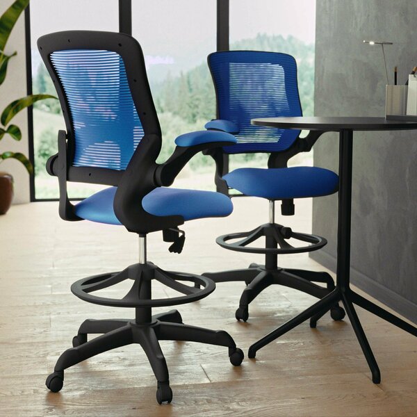 Drafting Chair, Mesh, Blue