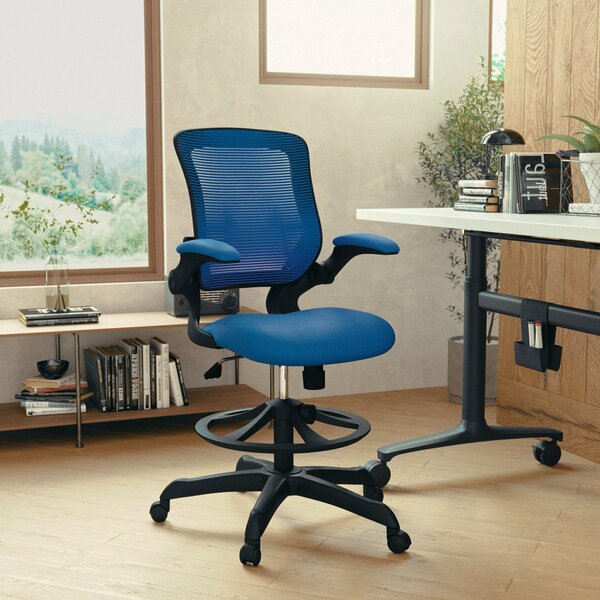 Drafting Chair, Mesh, Blue