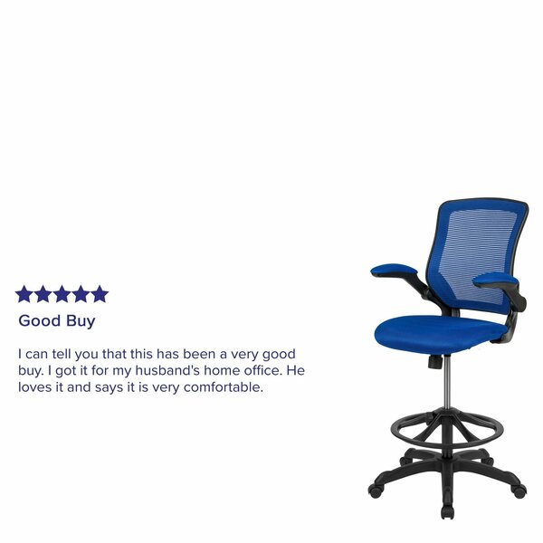 Drafting Chair, Mesh, Blue