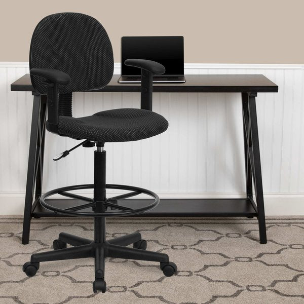 Fabric, Adjustable Padded, Black Patterned