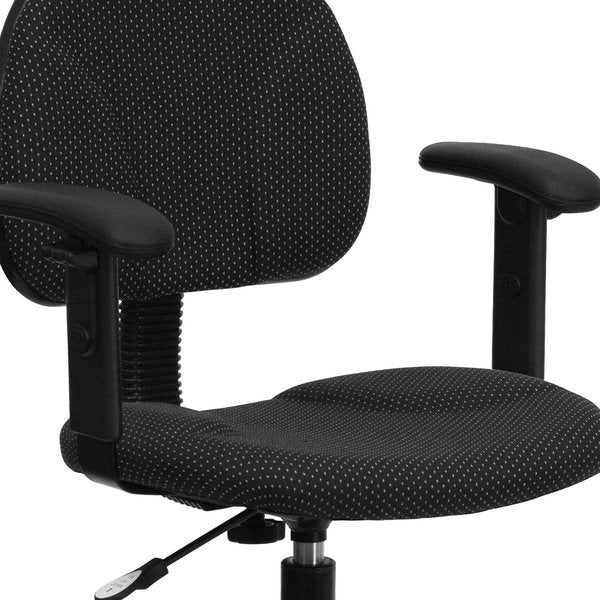 Fabric, Adjustable Padded, Black Patterned