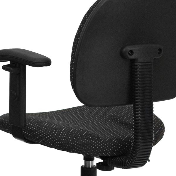 Fabric, Adjustable Padded, Black Patterned