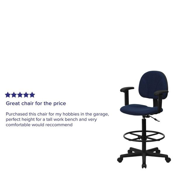 Fabric, Adjustable Padded, Navy Blue Patterned