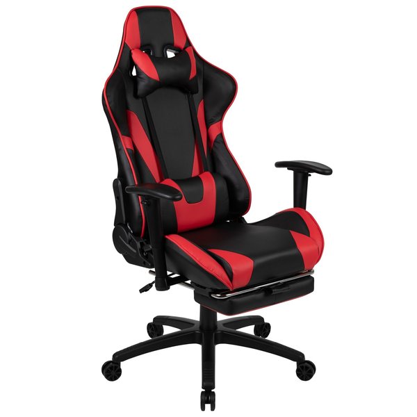 Red Reclining Gaming Chair with Footrest