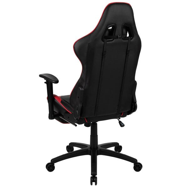 Red Reclining Gaming Chair with Footrest