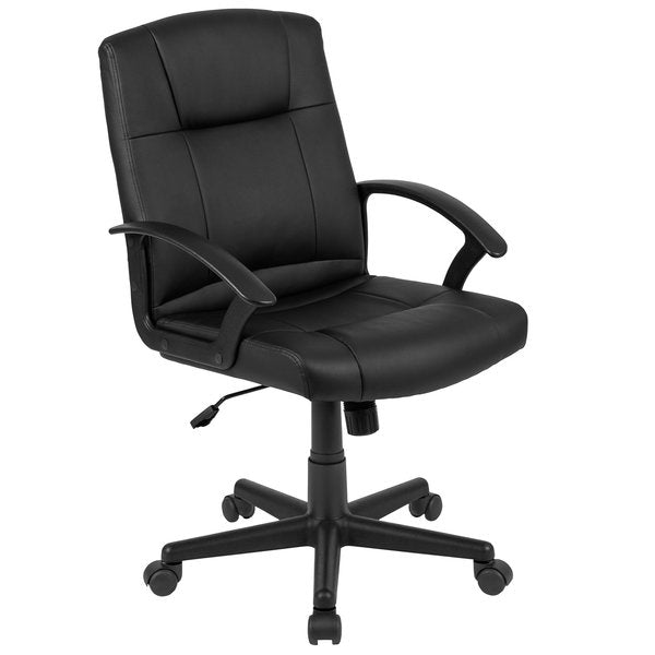 Leather Task Chair, Black