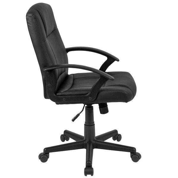Leather Task Chair, Black