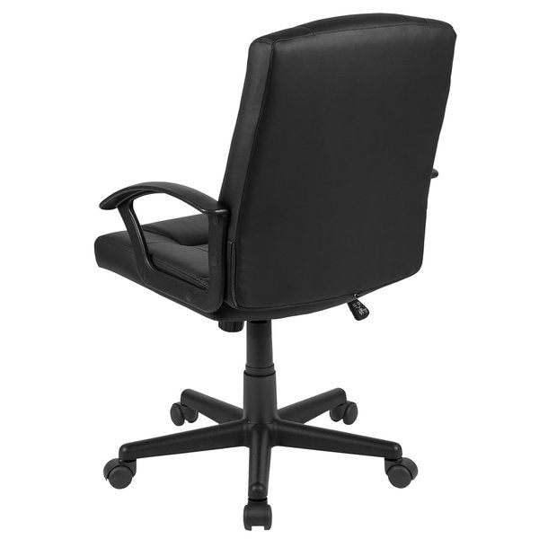 Leather Task Chair, Black