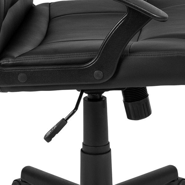 Leather Task Chair, Black