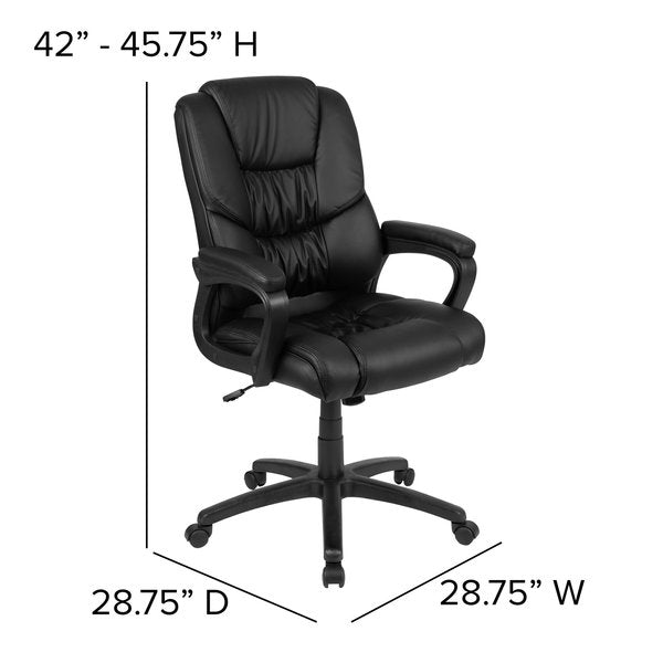 Black Big & Tall Leather Chair