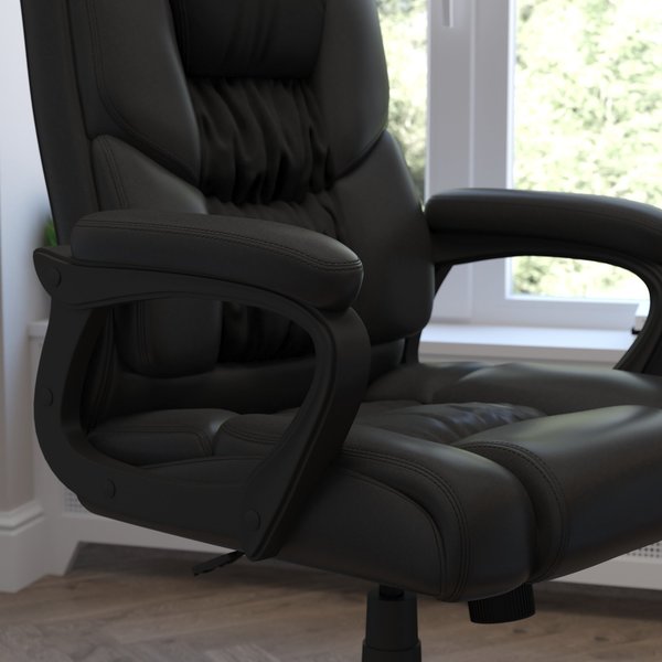 Black Big & Tall Leather Chair