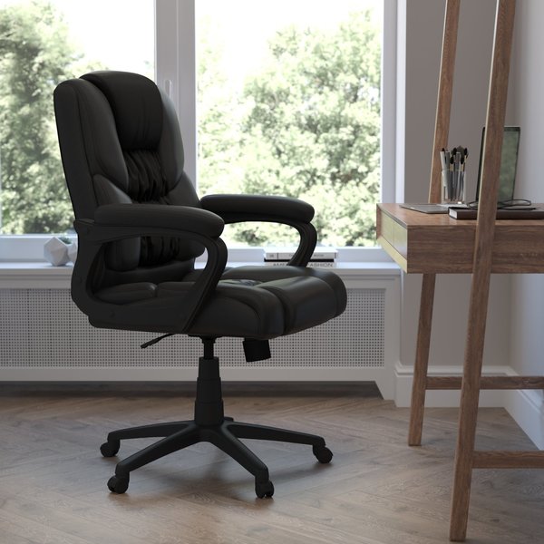Black Big & Tall Leather Chair