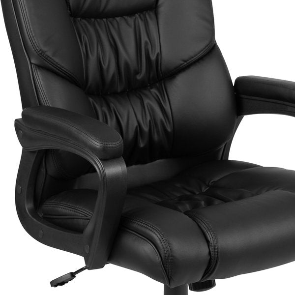 Black Big & Tall Leather Chair