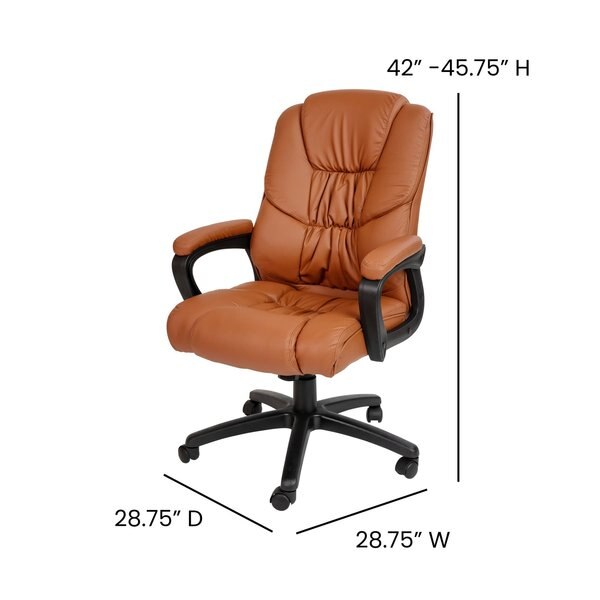 400 lb. Big & Tall Brown LeatherSoft Office Chair