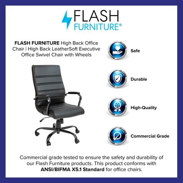 High Back Black LeatherSoft Executive Swivel Chair