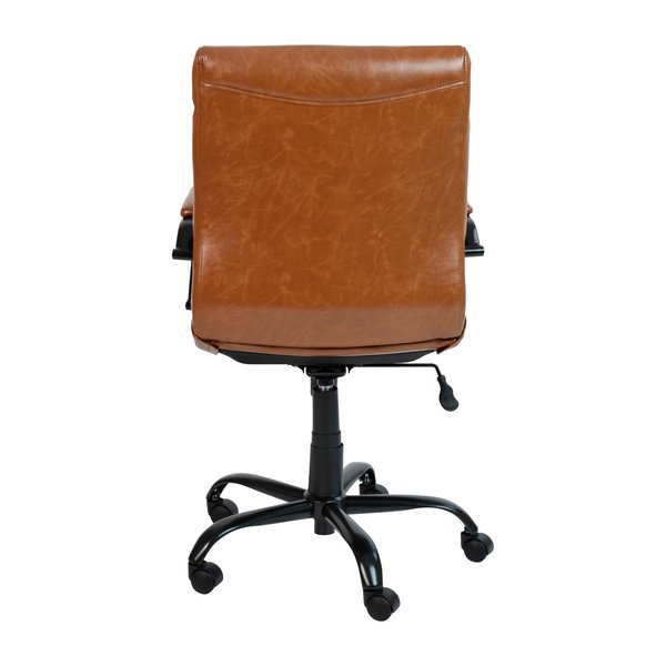 Mid-Back Brown/Black LeatherSoft Executive Swivel Chair
