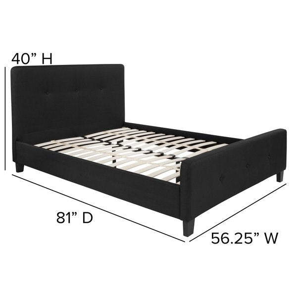 Platform Bed, Tribeca, Full, Black