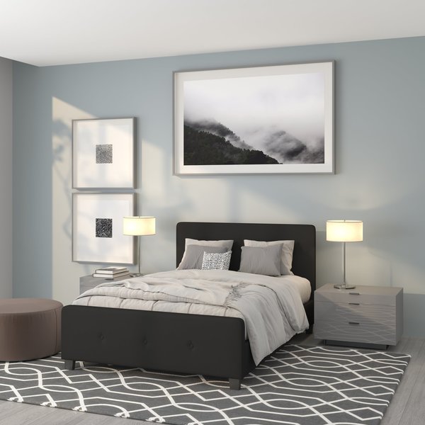 Platform Bed, Tribeca, Full, Black