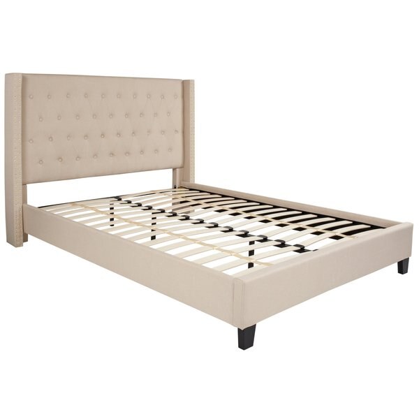 Platform Bed, Riverdale, Queen, Beige