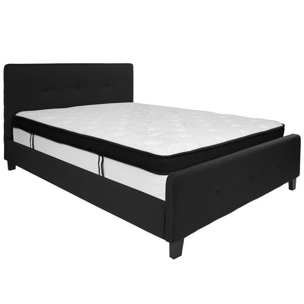 Queen Platform Bed Set, Black