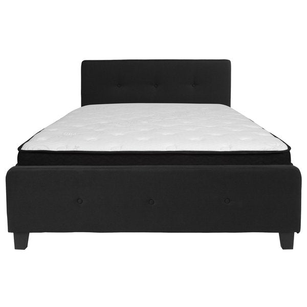 Queen Platform Bed Set, Black