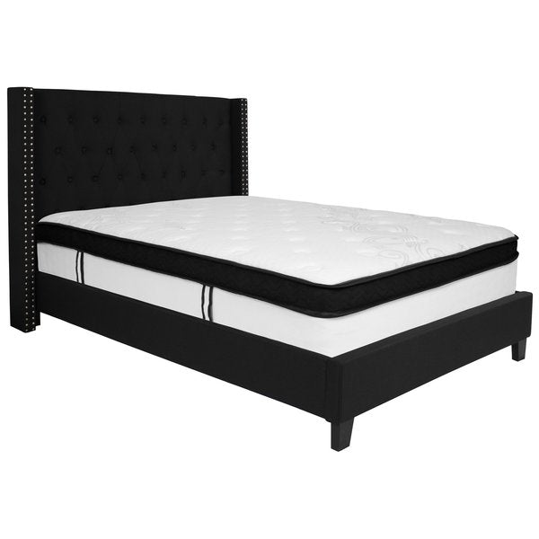 Full Platform Bed Set, Black