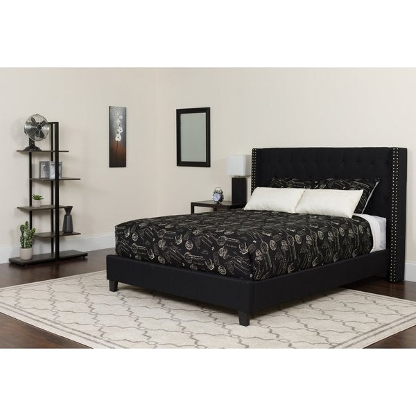 Full Platform Bed Set, Black