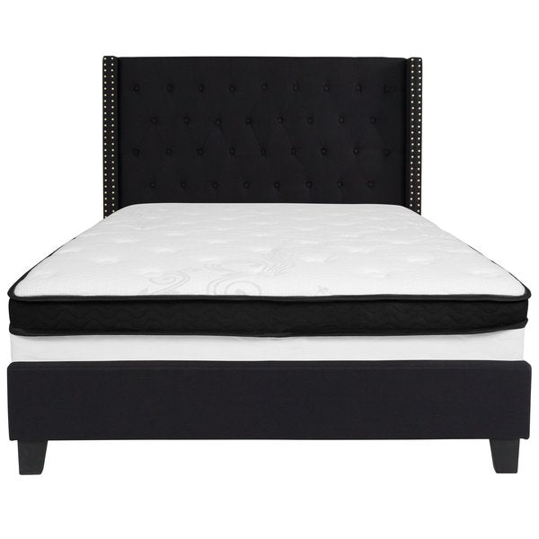 Full Platform Bed Set, Black