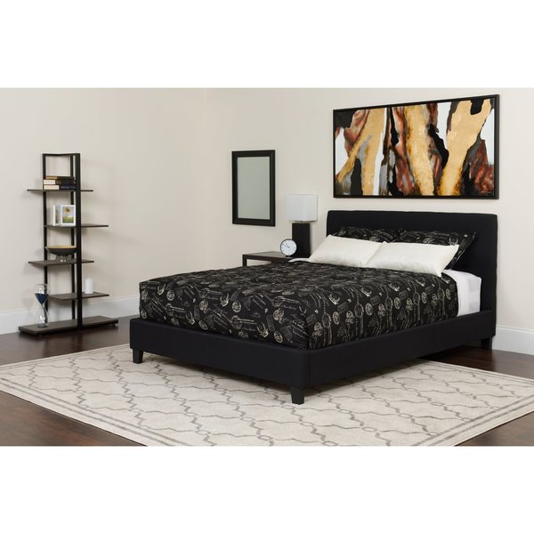 Platform Bed Set, Tribeca, Full, Black