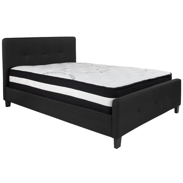 Platform Bed Set, Tribeca, Full, Black